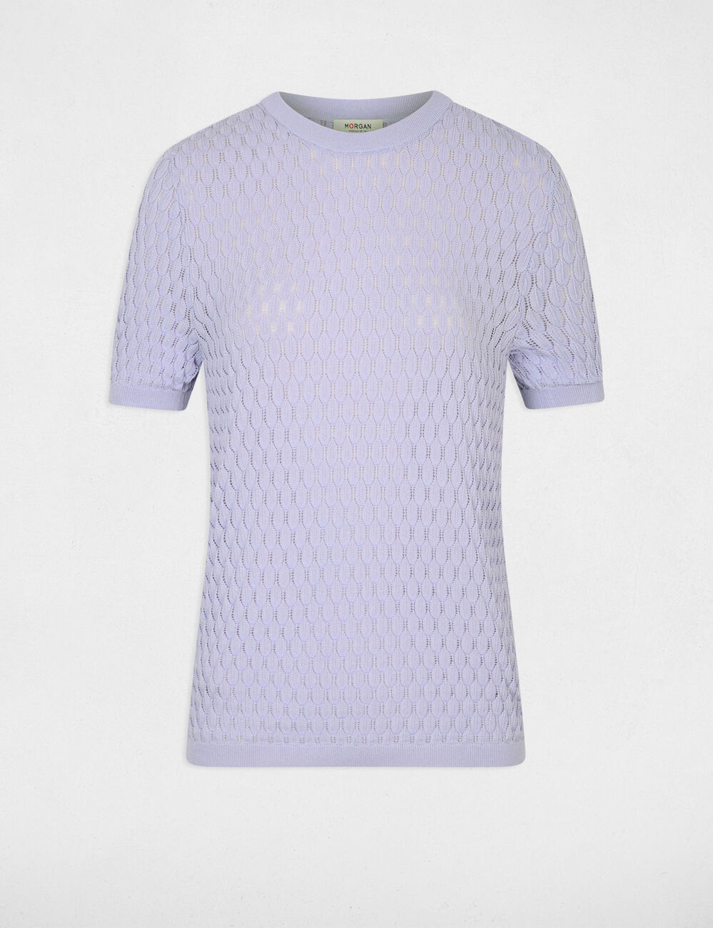 Leichter Pullover mit Rundhals mauve damen