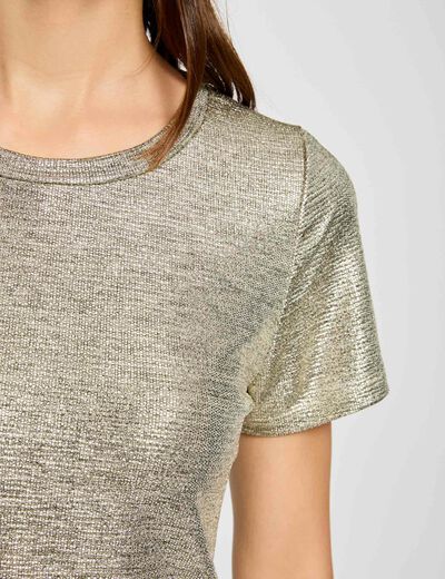T-shirt manches courtes dore femme