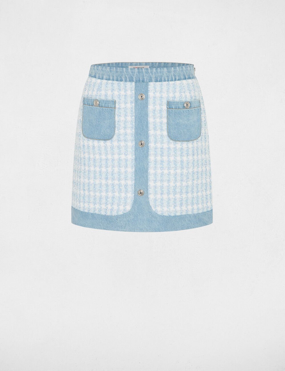 Kurzer, figurbetonter Rock himmelblau damen