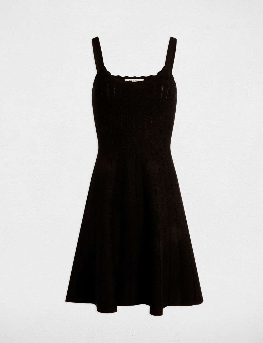 Kurzes Trapez-Strickkleid schwarz damen