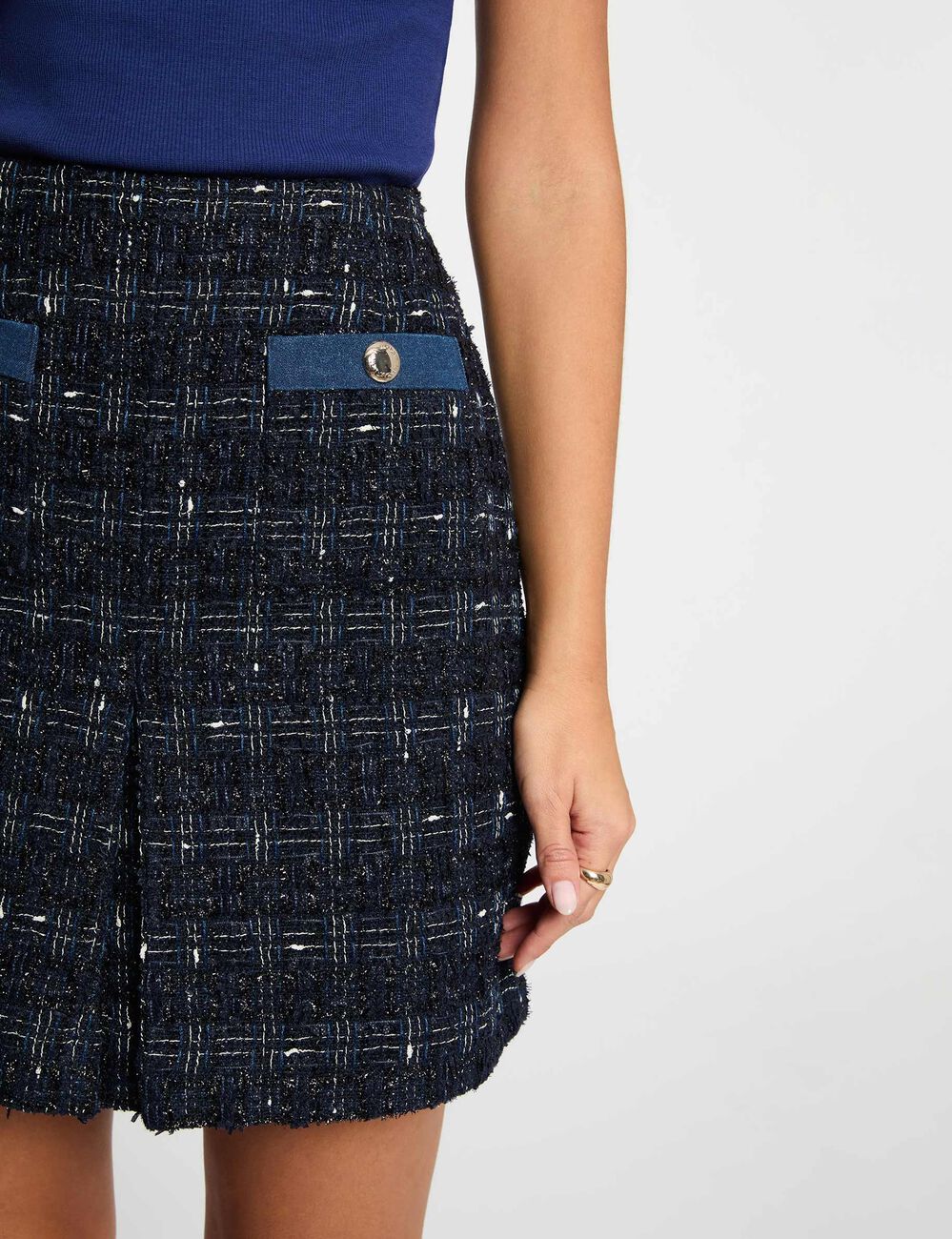 Jupe courte ajust&eacute;e multicolore femme