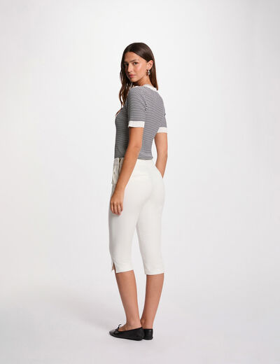 Slim-Fit-Caprihose weiss damen