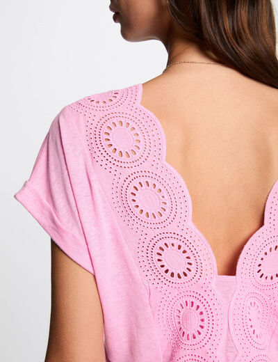Kurzarm-T-Shirt rosa damen
