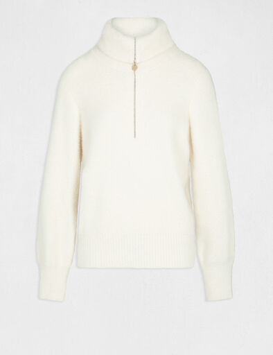 pullover und reiverschluss am kragen elfenbein damen Pullover und Reißverschluss am Kragen elfenbein damen