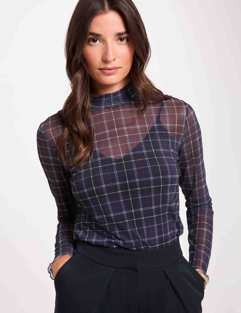 Figurbetontes T-Shirt mehrfarbig damen