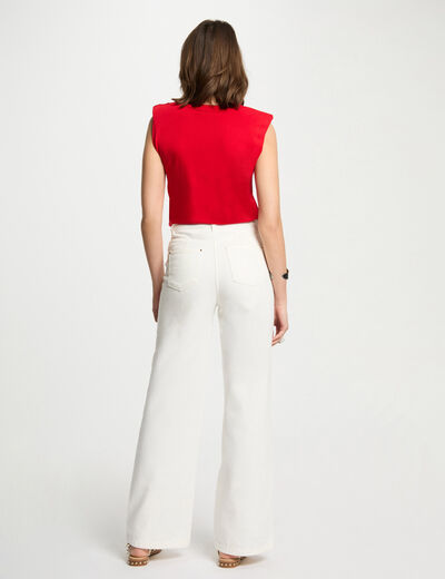Ärmellose Pullover rot damen