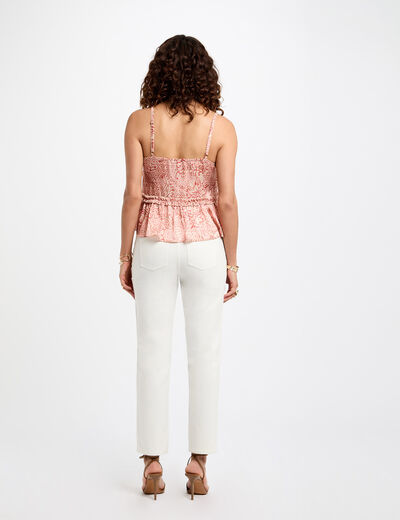Top bretelles imprimé multicolore femme