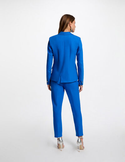 Blazer mit doppelter Knopfleiste elektrisch blau damen