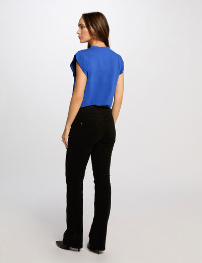 Kurzarmshirt elektrisch blau damen