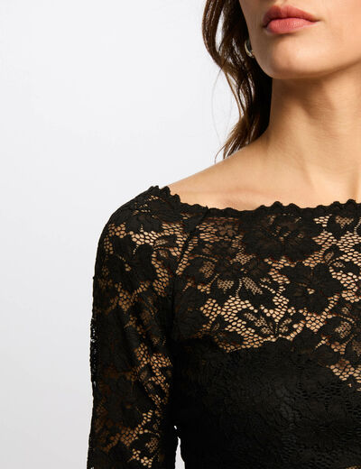 Langarmshirt schwarz damen