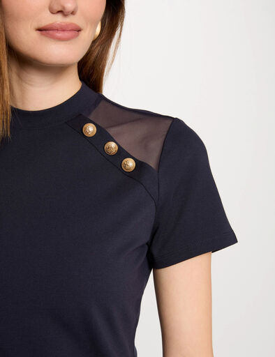 Kurzarmshirt marineblau damen
