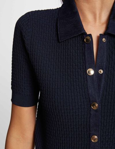 Kurzarm-Weste marineblau damen