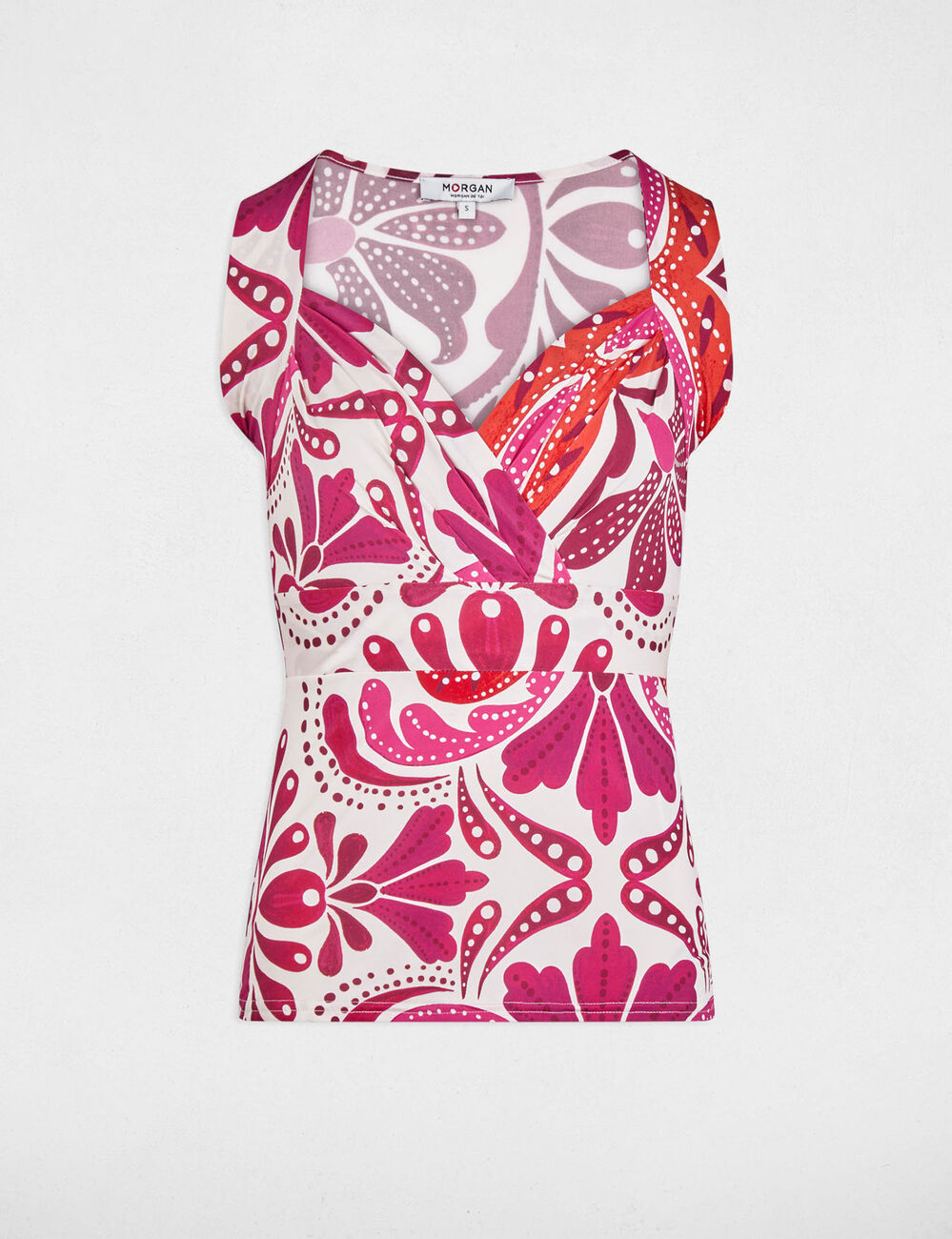 Tailliertes T-Shirt mit Herzausschnitt mehrfarbig damen