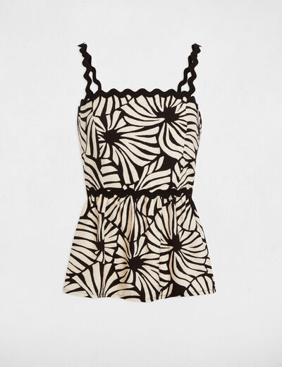 Top bretelles imprimé multicolore femme
