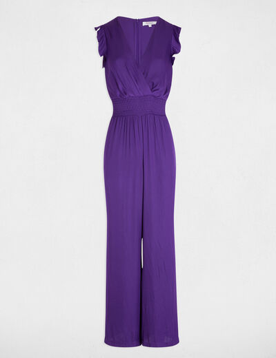 Langer, fließender Jumpsuit violett damen