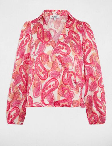 Bluse mit langen Ärmeln mehrfarbig damen