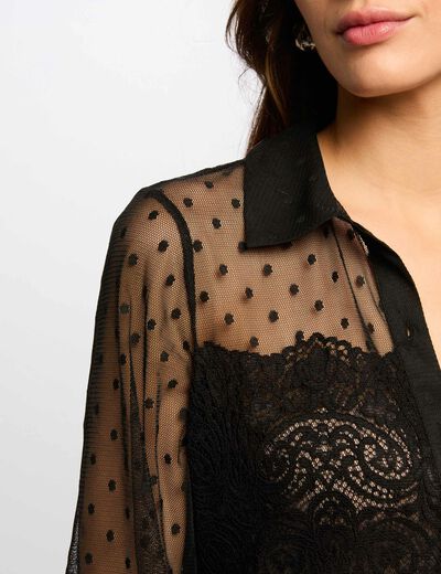 Langarmshirt schwarz damen
