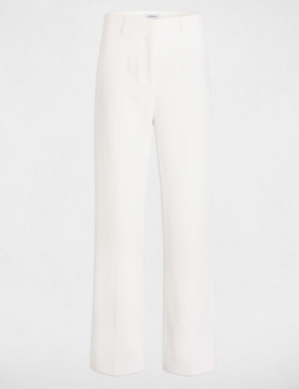 Gerade Hose mit Abn&auml;hern weiss damen