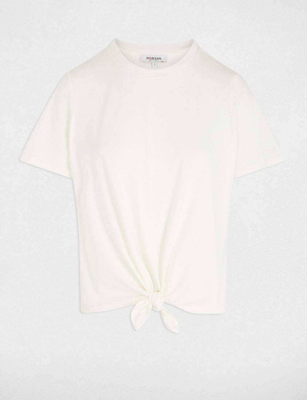 T-shirt mit kurzen Ärmeln weiss damen