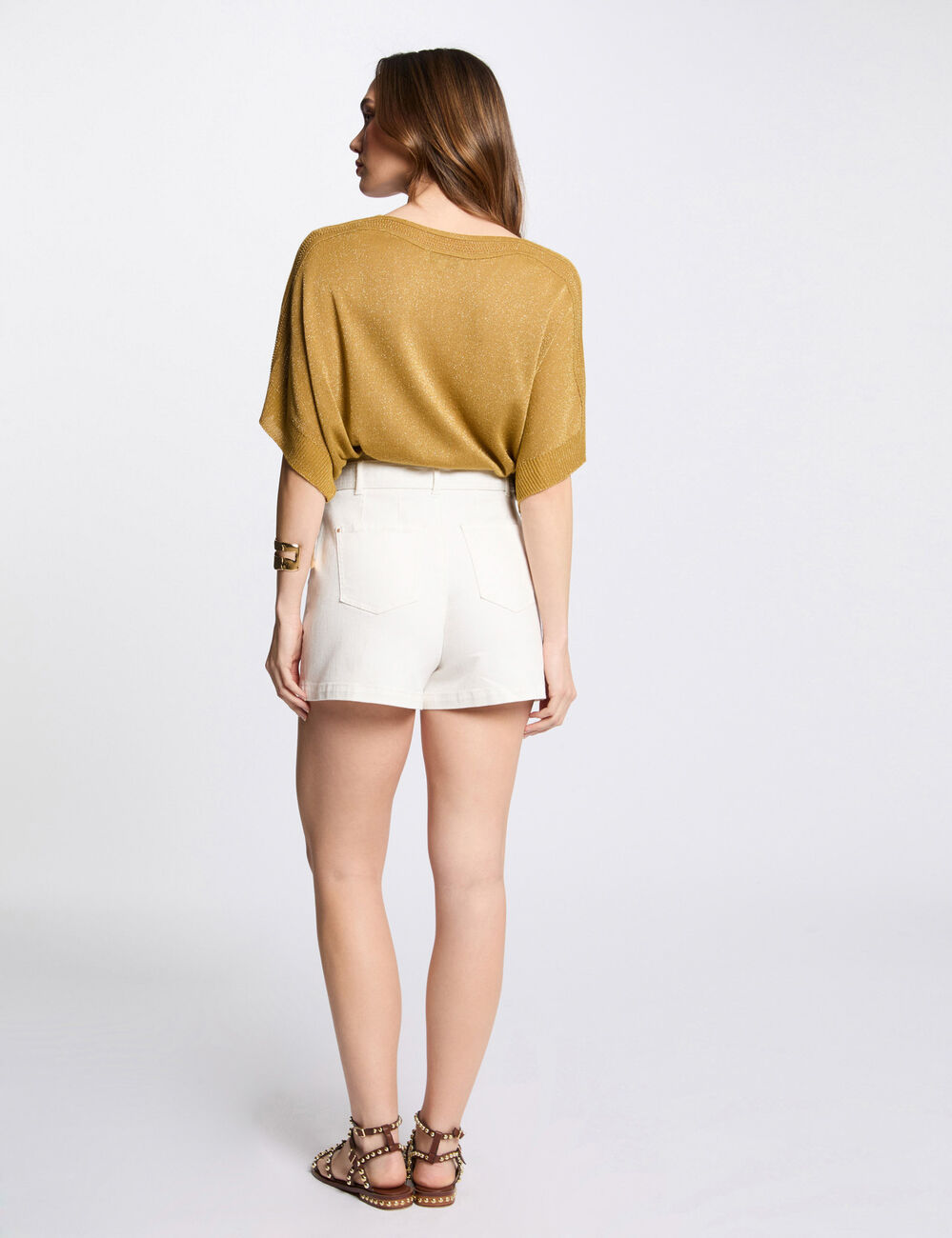 Kurzarmpullover senfgelb damen