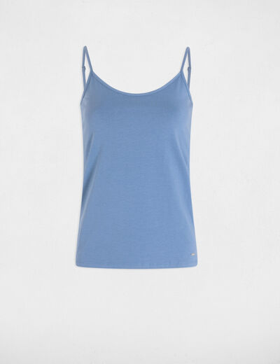 Top mit schmalen Trägern bleu gris damen