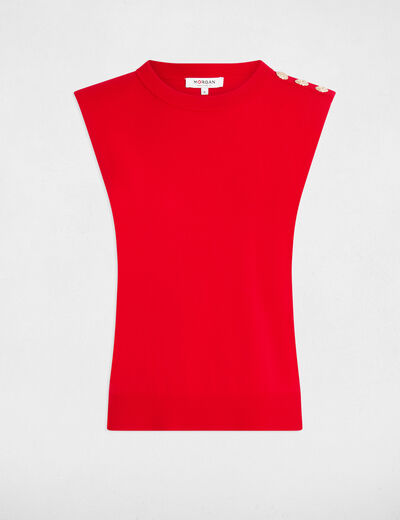 Ärmellose Pullover rot damen