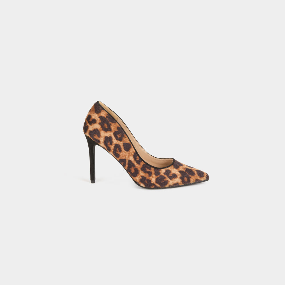 Escarpins imprimé léopard multicolore femme