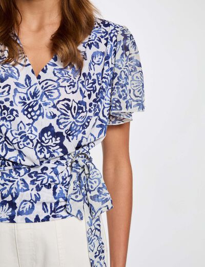 T-shirt mit kurzen Ärmeln mehrfarbig damen