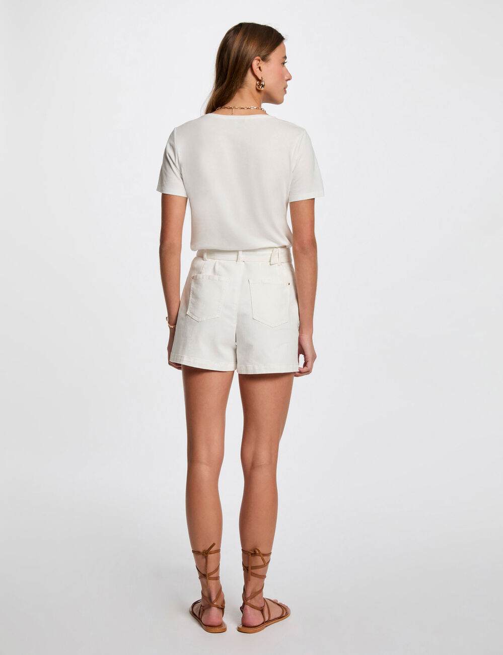 T-shirt mit Aufdruck weiss damen