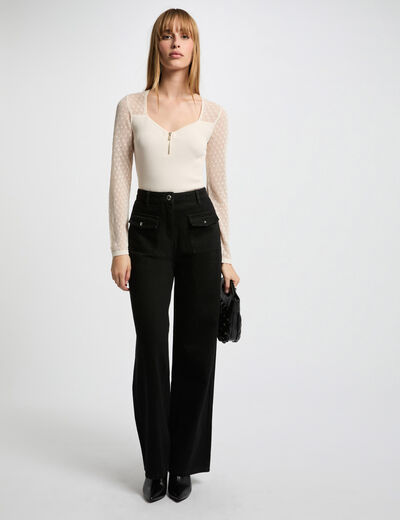 Weite Jeans schwarz damen