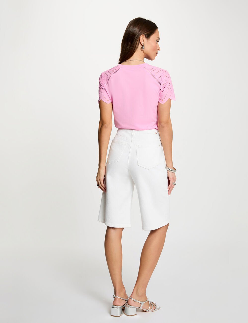 T-shirt manches courtes rose femme