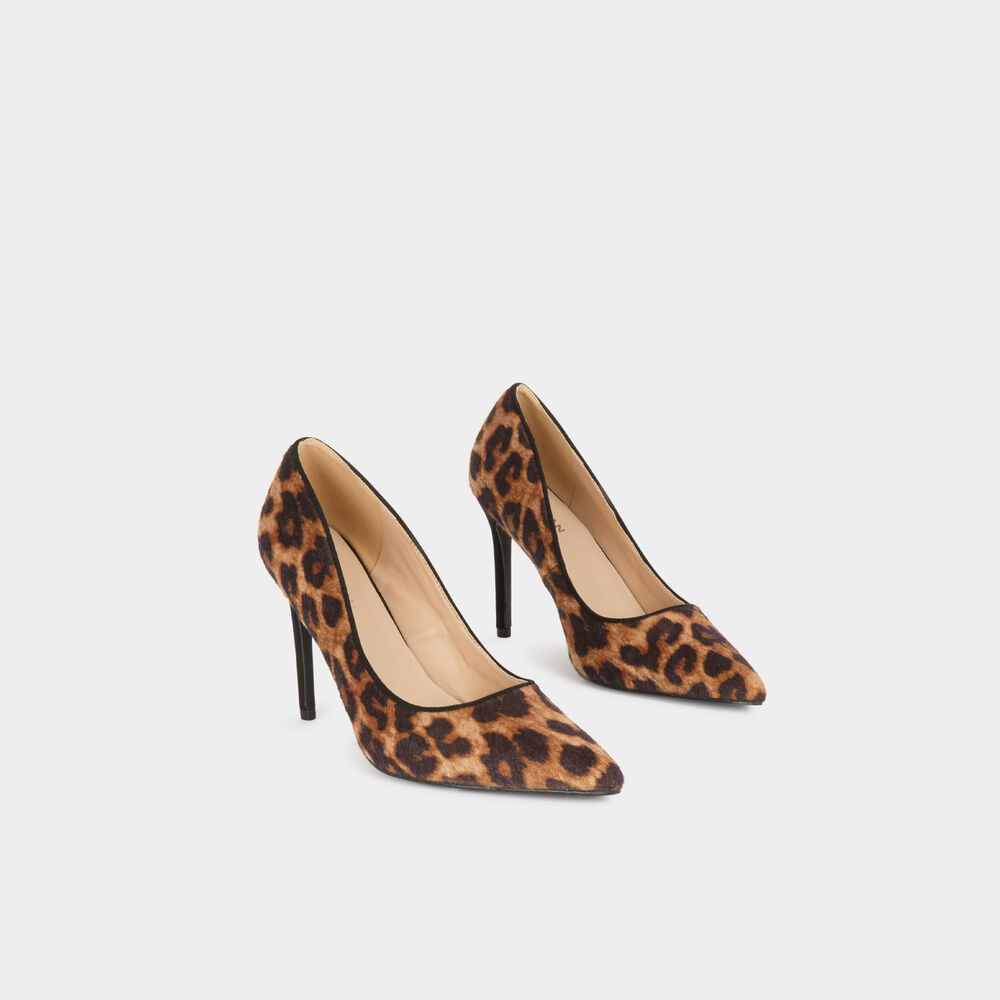 Escarpins imprimé léopard multicolore femme