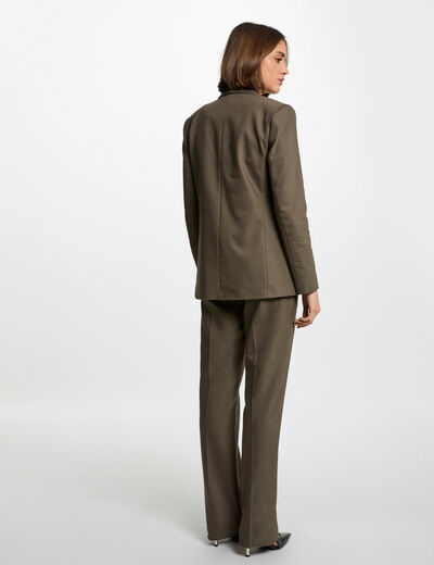 Kurze Jacke mit Schalkragen khakigrün damen