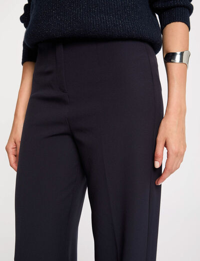 Gerade Hose mit Abnähern marineblau damen