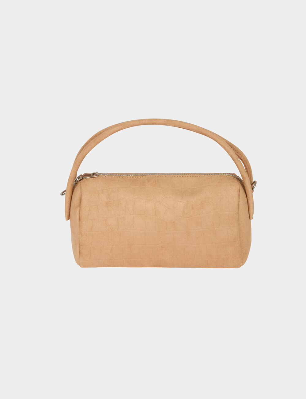 Umh&auml;ngetasche aus Kunstleder beige damen