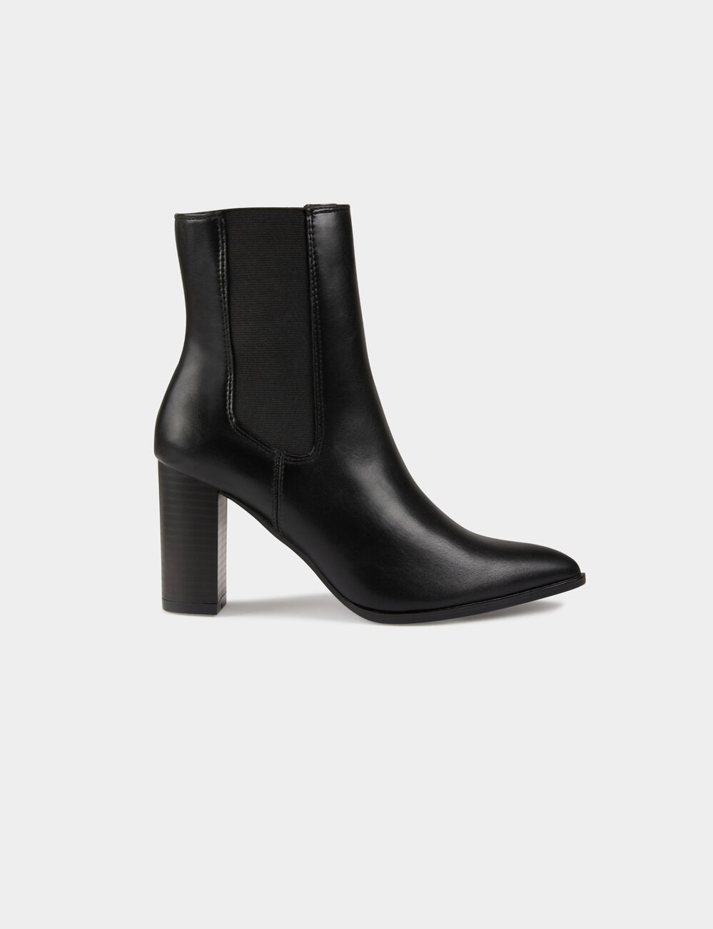 Elastische Stiefeletten mit Absätzen schwarz damen