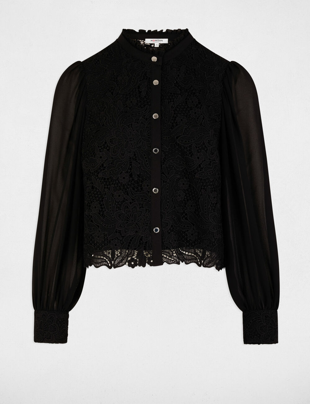 Langarmhemd schwarz damen