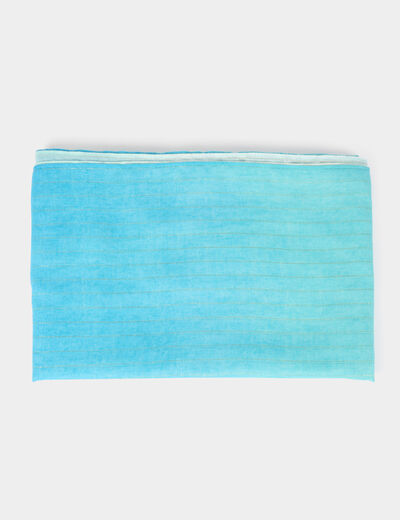 Foulard imprimé tie dye bleu femme