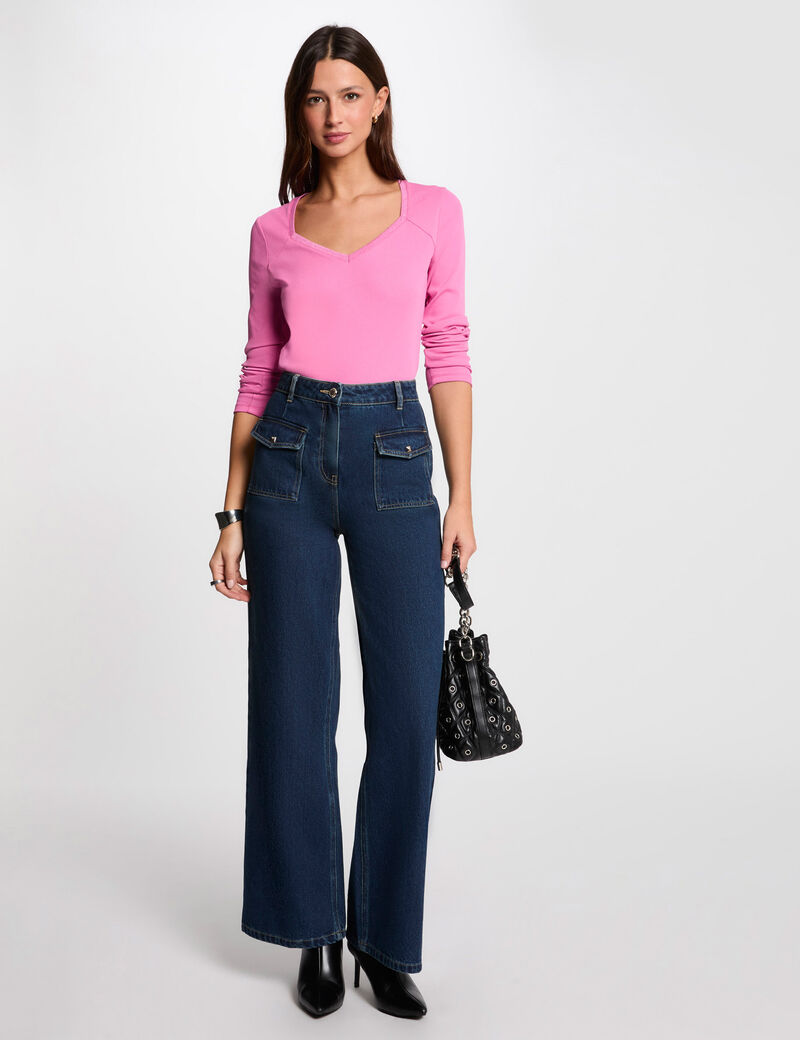 Langarmshirt rosa damen