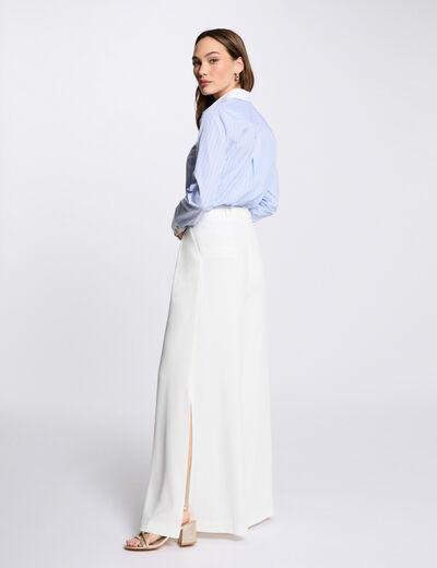 Fließende weite Hose weiss damen