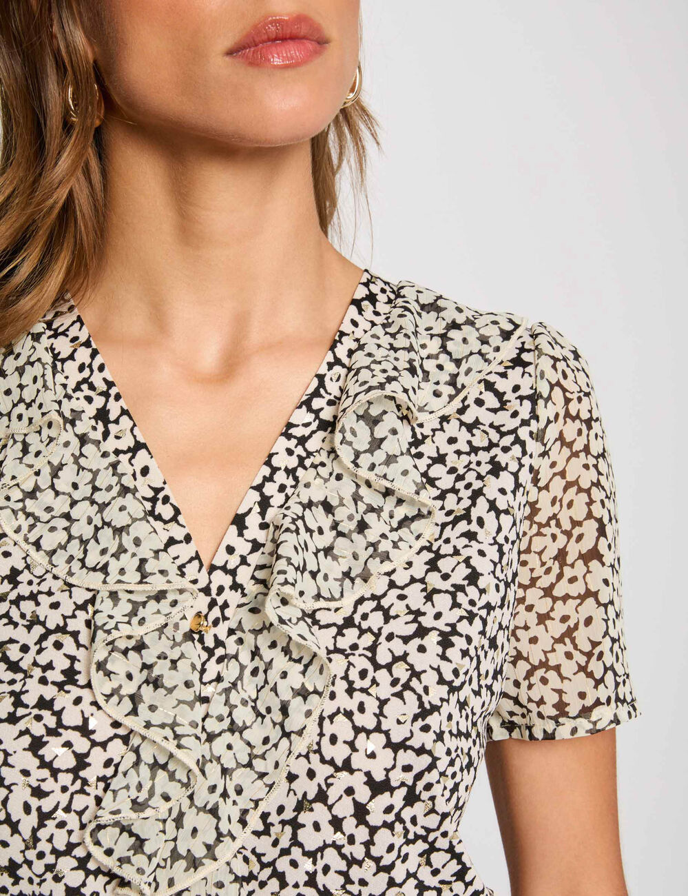 Bluse mit kurzen �rmeln weiss damen
