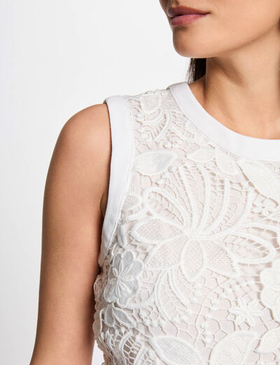 Combishort dentelle blanc femme