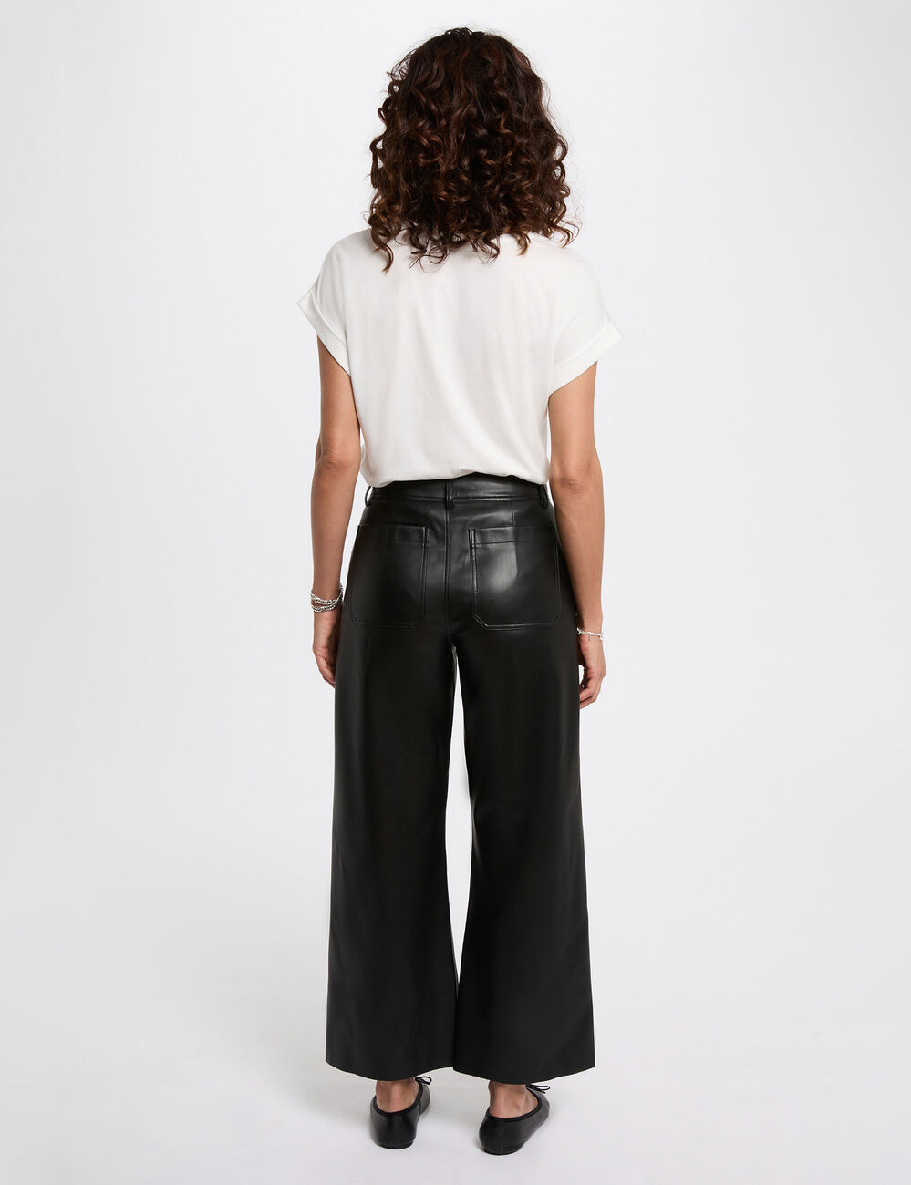 T-shirt court strass blanc femme