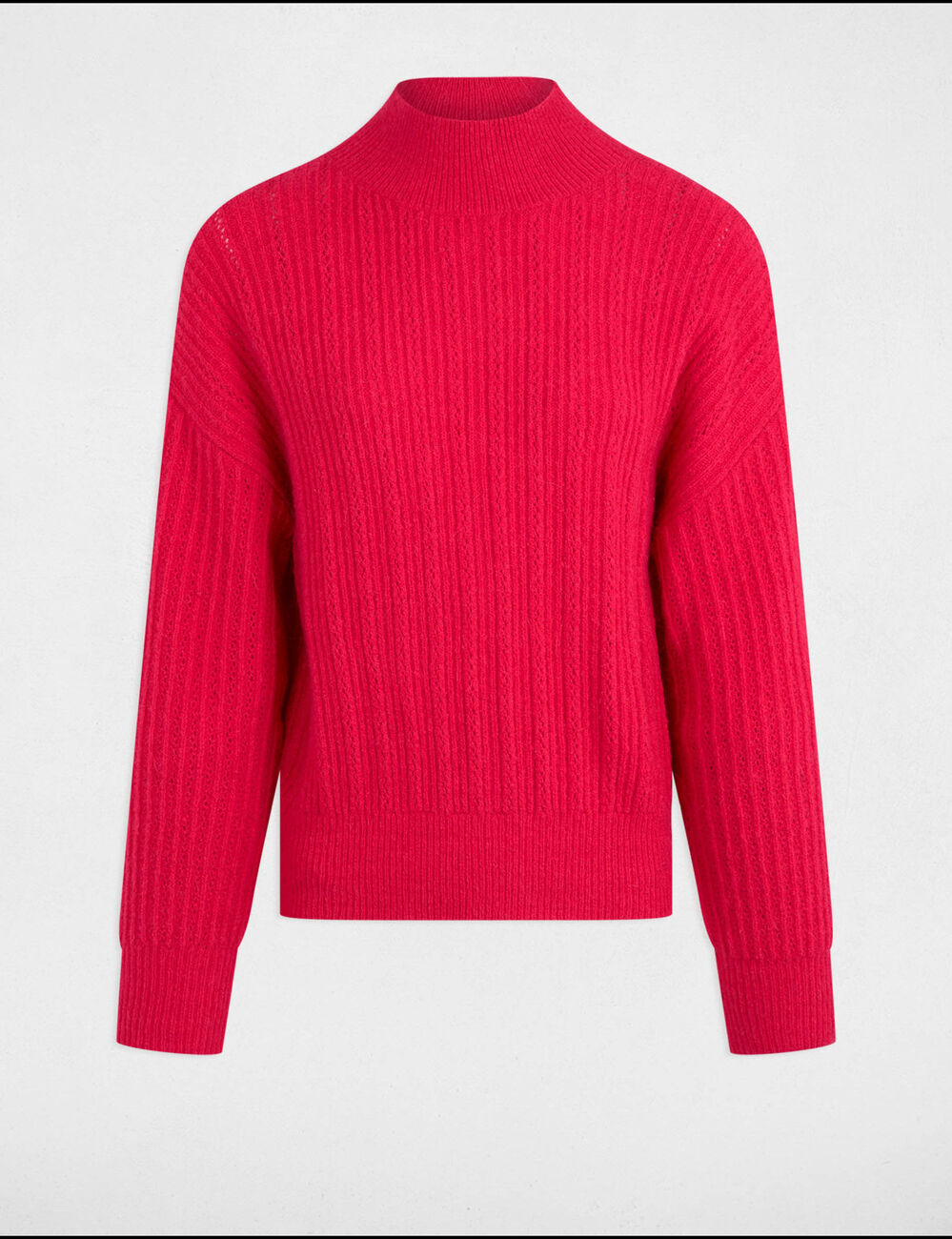 Rollkragenpullover himbeerrosa damen