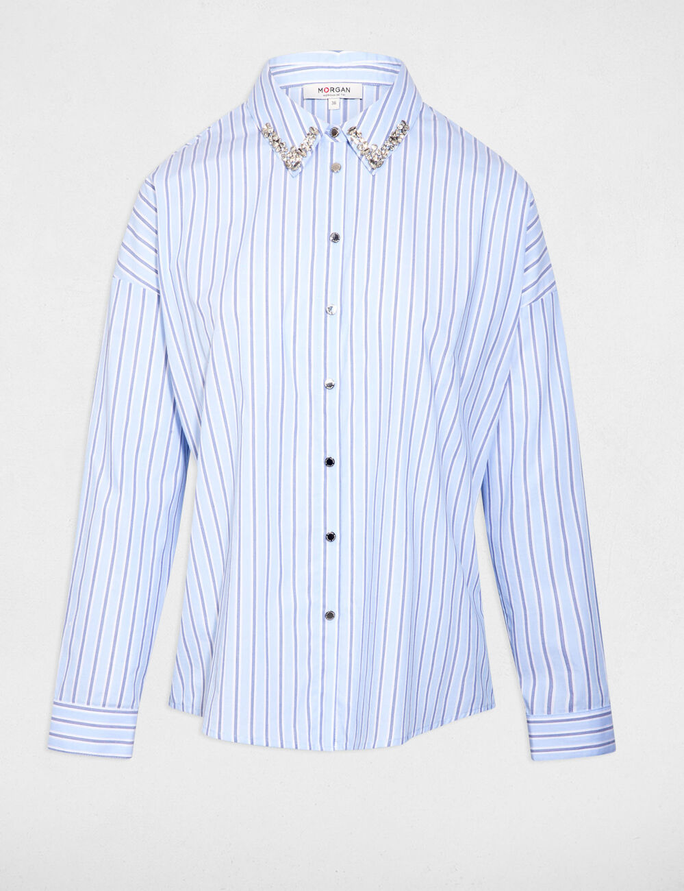 Oversize-Hemd mit Streifen mehrfarbig damen