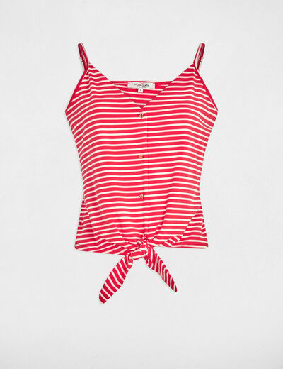 Cropped V-Ausschnitt Top weiss damen