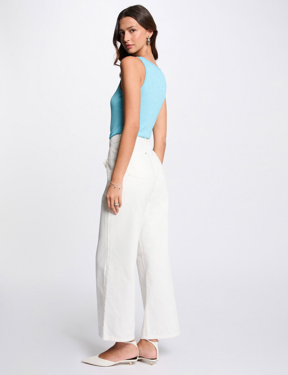 Ärmelloses Tanktop himmelblau damen