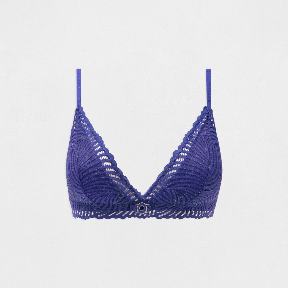 Soutien-gorge souple bleu marine femme