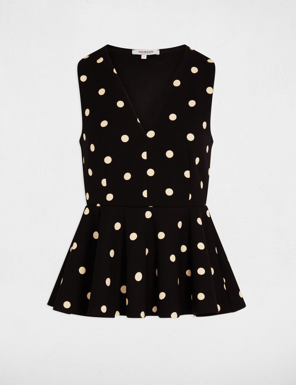 Tailliertes V-Ausschnitt-Top weiss damen