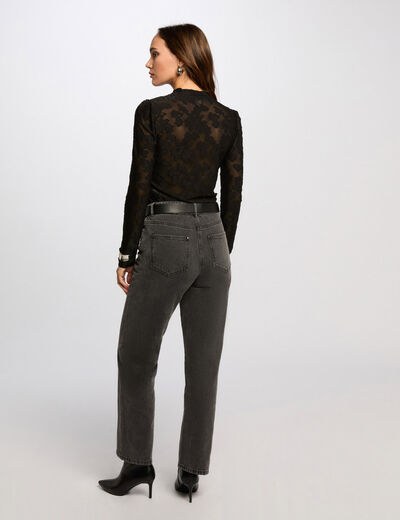 Langarmshirt schwarz damen